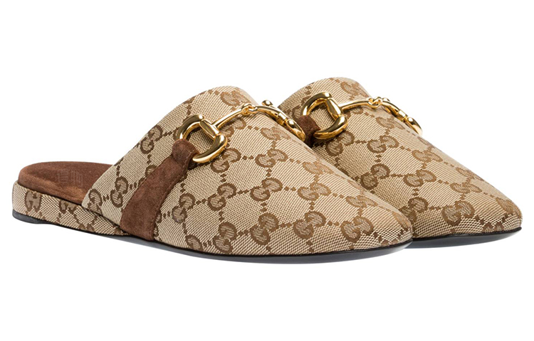 Женские сабо Gucci (коричневые) — фото 3