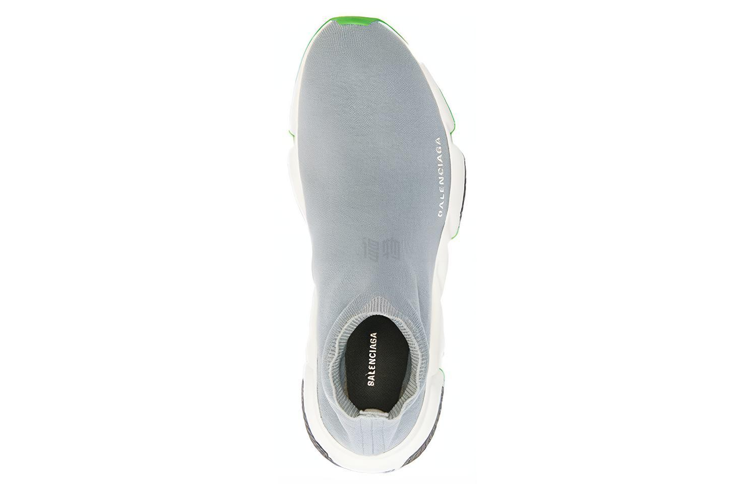 Мужские кроссовки Balenciaga Speed 1.0 (серо-зеленые) — фото 3