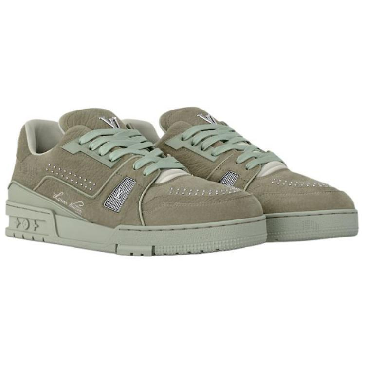 Мужские кроссовки Louis Vuitton Trainer (зеленый) — фото 3