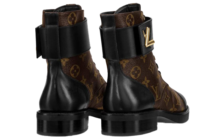 Женские ботинки Louis Vuitton Wonderland Monogram (коричневые) — фото 5