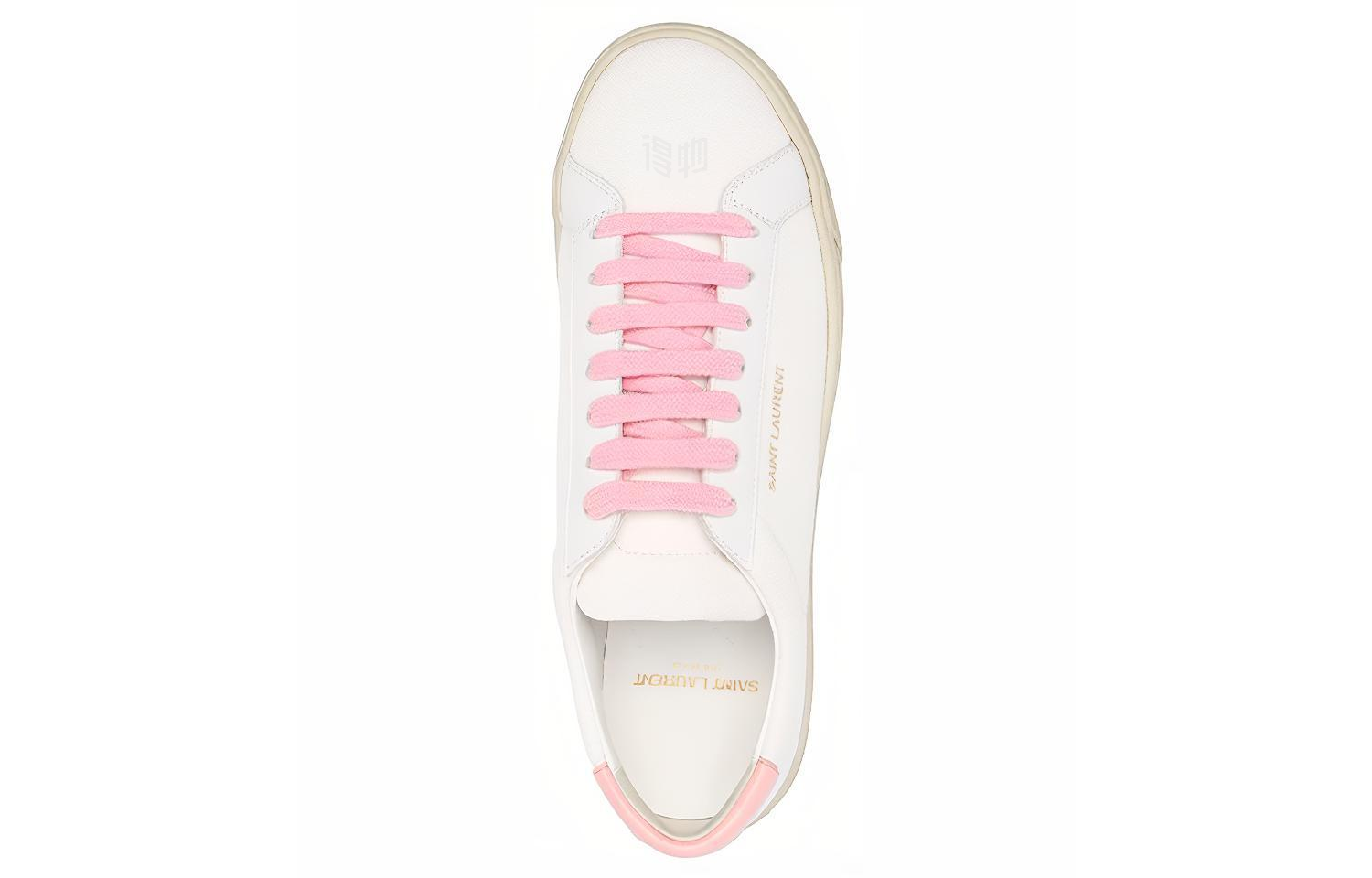 Кеды SAINT LAURENT Andy logo (белый) — фото 5