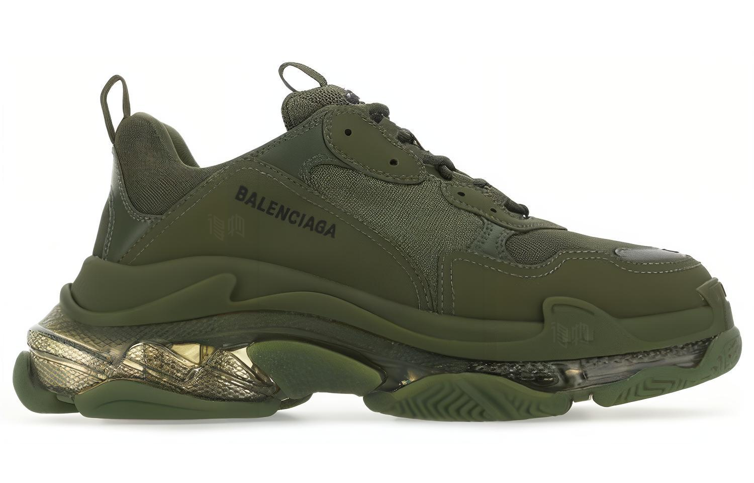 Мужские кроссовки Balenciaga Triple S (зеленый) — фото 2