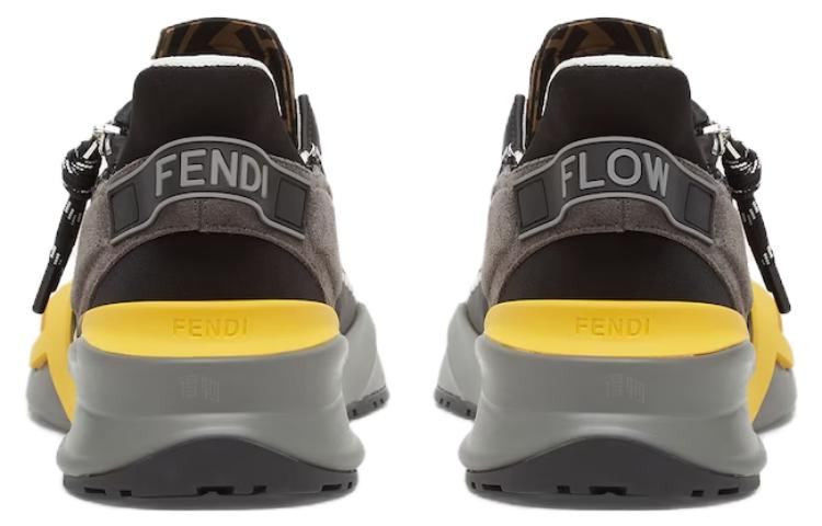 Мужские кроссовки Fendi Flow (серые) — фото 4