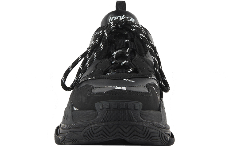 Мужские кроссовки Balenciaga Triple S Allover Logo Sneaker (черный) — фото 3
