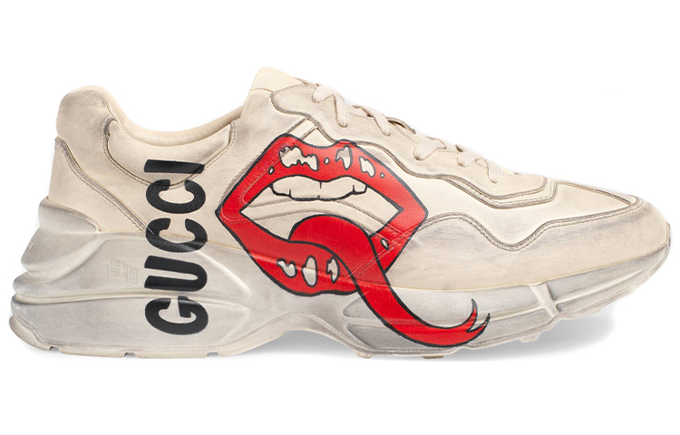 Мужские кроссовки Gucci Rhyton (слоновая кость) — фото 2