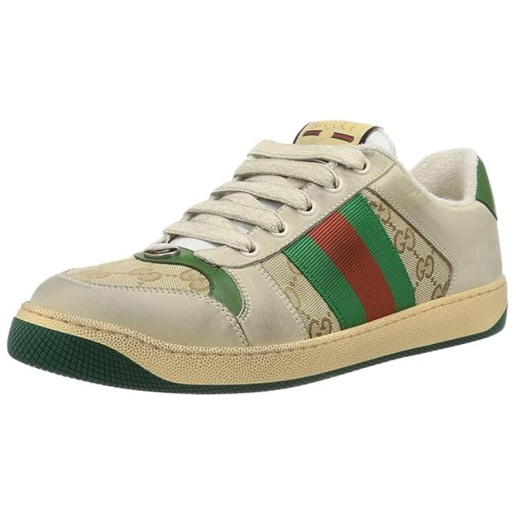 Мужские кеды Gucci Screener GG (зеленые) — фото 3