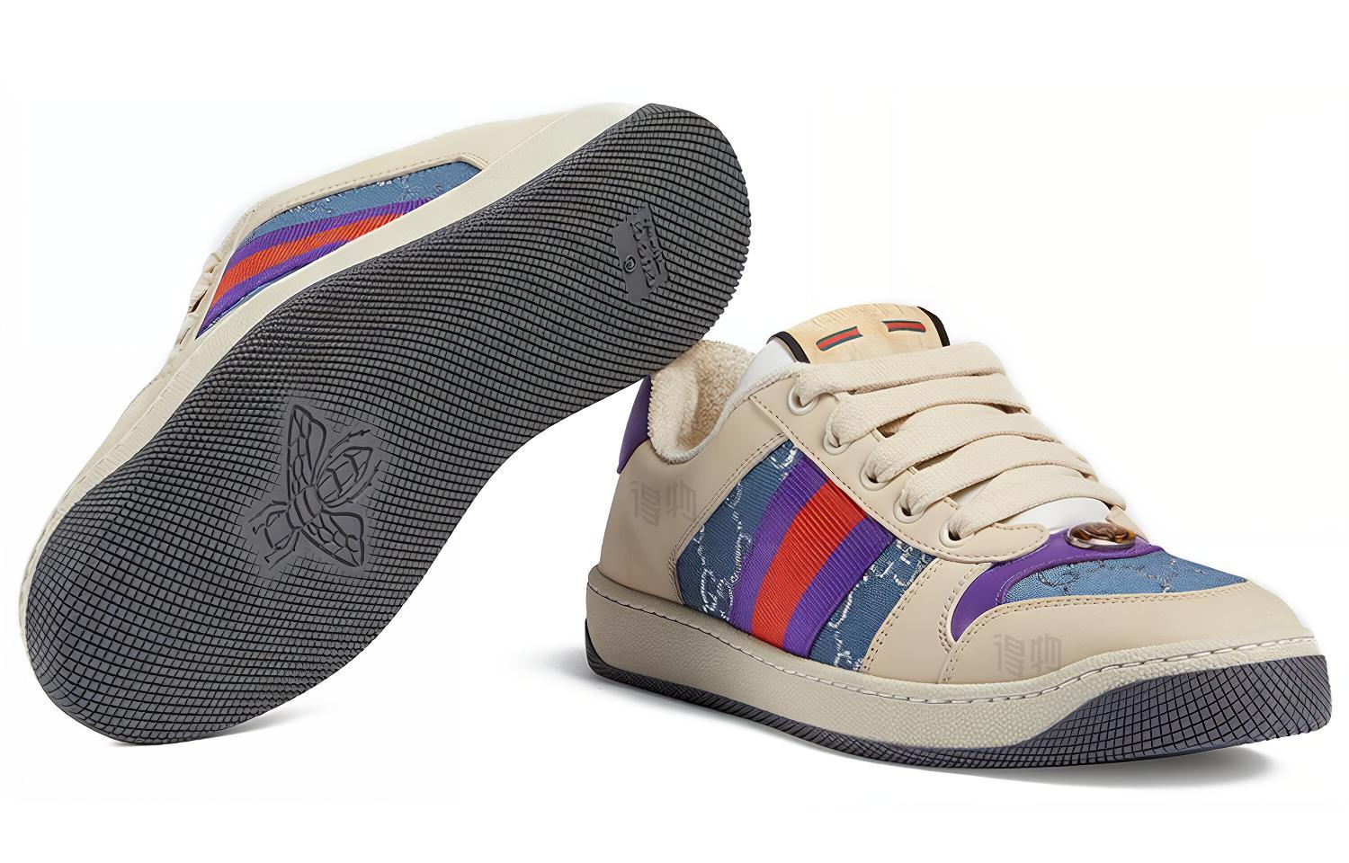 Женские кеды Gucci Screener (синие) — фото 5
