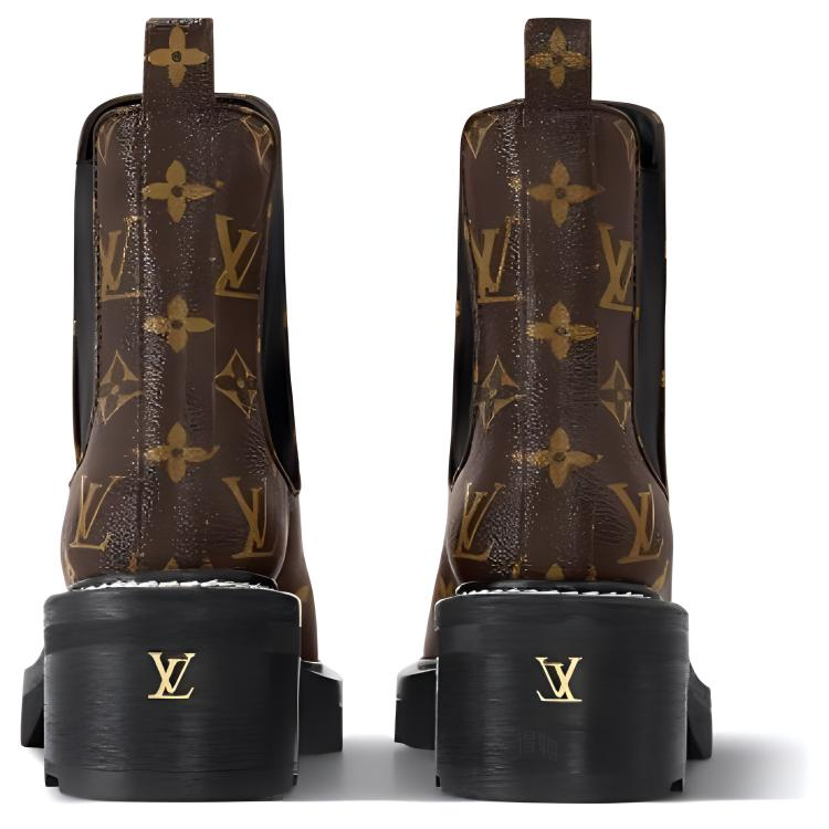 Женские ботинки Louis Vuitton LOUIS VUITTON Beaubourg (коричневые) — фото 5