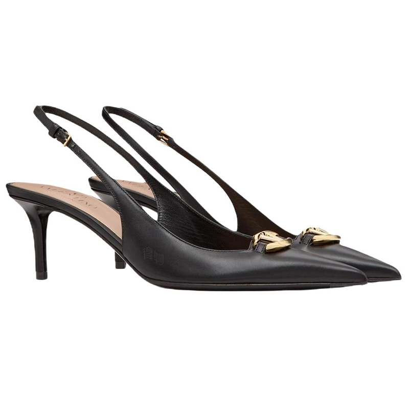 Женские туфли Valentino Vlogo 6cm (черный) — фото 2