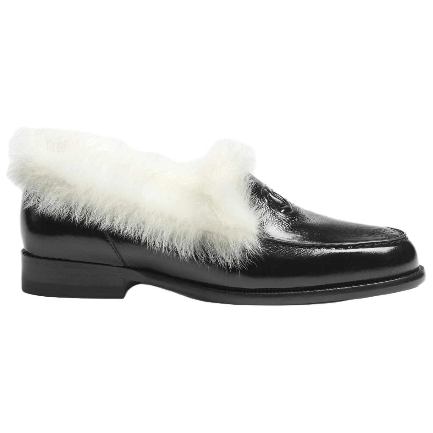 Женские туфли Chanel COCO NEIGE 25N 2.5cm (черно-белые) — фото 2