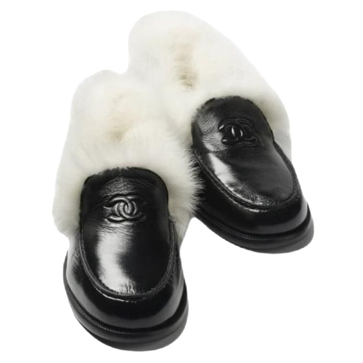 Женские туфли Chanel COCO NEIGE 25N 2.5cm (черно-белые) — фото 4