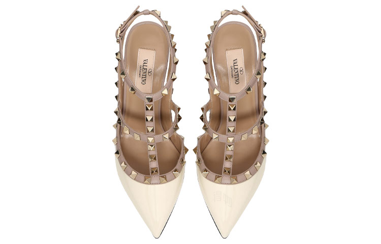 Туфли Valentino Rockstud (белые) — фото 4