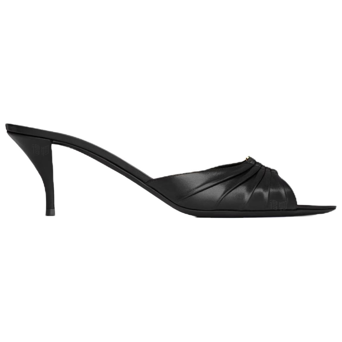 Женские мюли SAINT LAURENT Babylone 6cm (черные) — фото 2