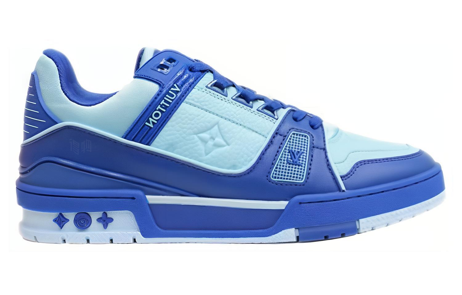 Мужские кроссовки Louis Vuitton Trainer (синие) — фото 3