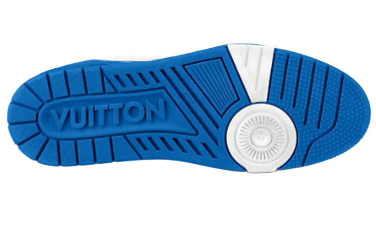 Мужские кеды Louis Vuitton Trainer (бело-синие) — фото 4