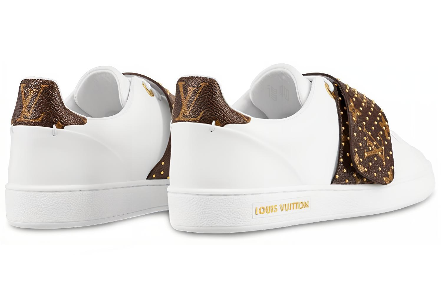 Женские кеды Louis Vuitton Frontrow (бело-коричневые) — фото 3