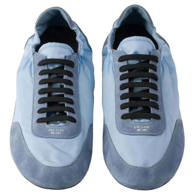 Мужские кеды Prada 2EG479_D7C_F0076_F_G001 (голубые) — фото 5