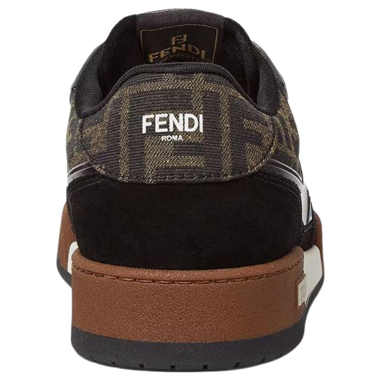 Мужские кеды Fendi Match (черные) — фото 5
