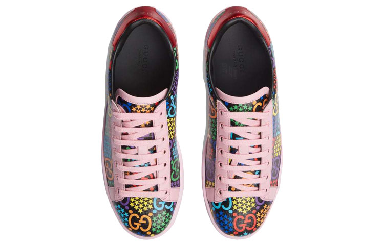 Женские кеды Gucci ACE (розовые) — фото 4