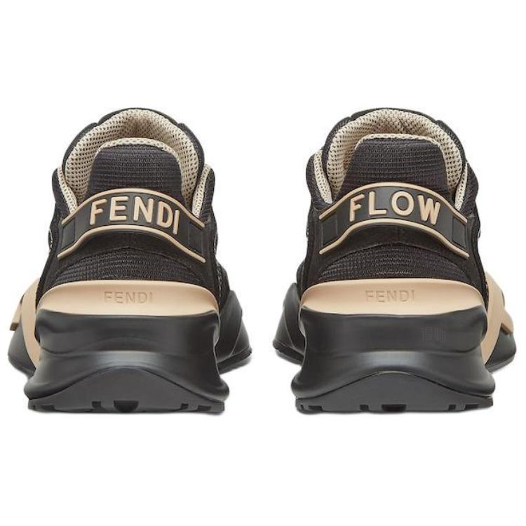 Женские кроссовки Fendi Flow (черные) — фото 5