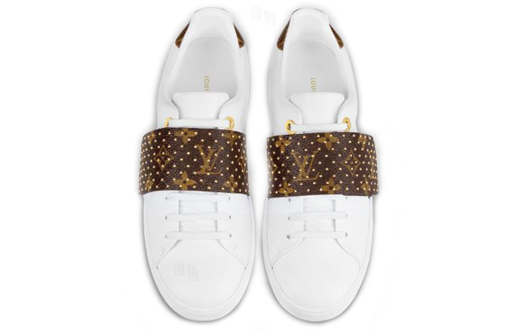 Женские кеды Louis Vuitton Frontrow (бело-коричневые) — фото 4