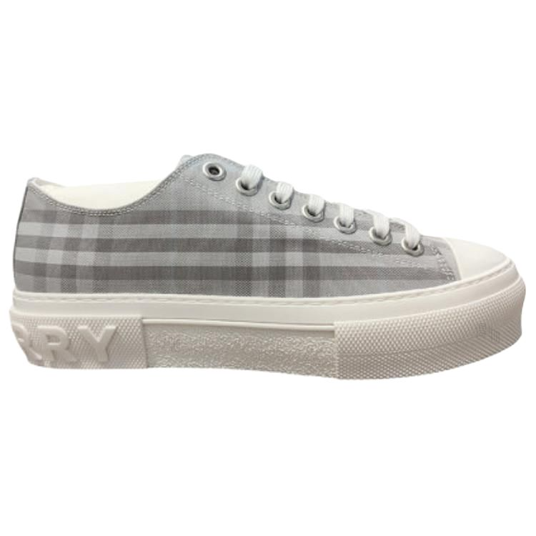 Мужские кеды Burberry Canvas Plaid (серые) — фото 2