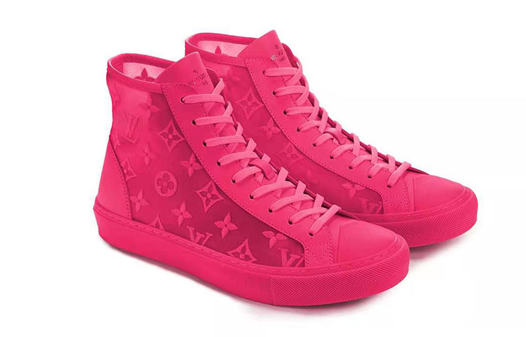 Мужские кеды Louis Vuitton LOUIS VUITTON Tattoo Monogram (розовые) — фото 2