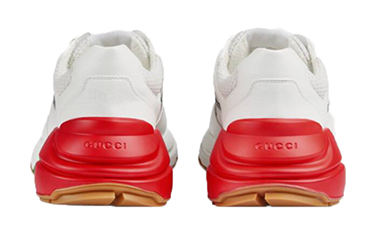 Мужские кроссовки Gucci Rhyton (бело-красно-зеленые) — фото 5