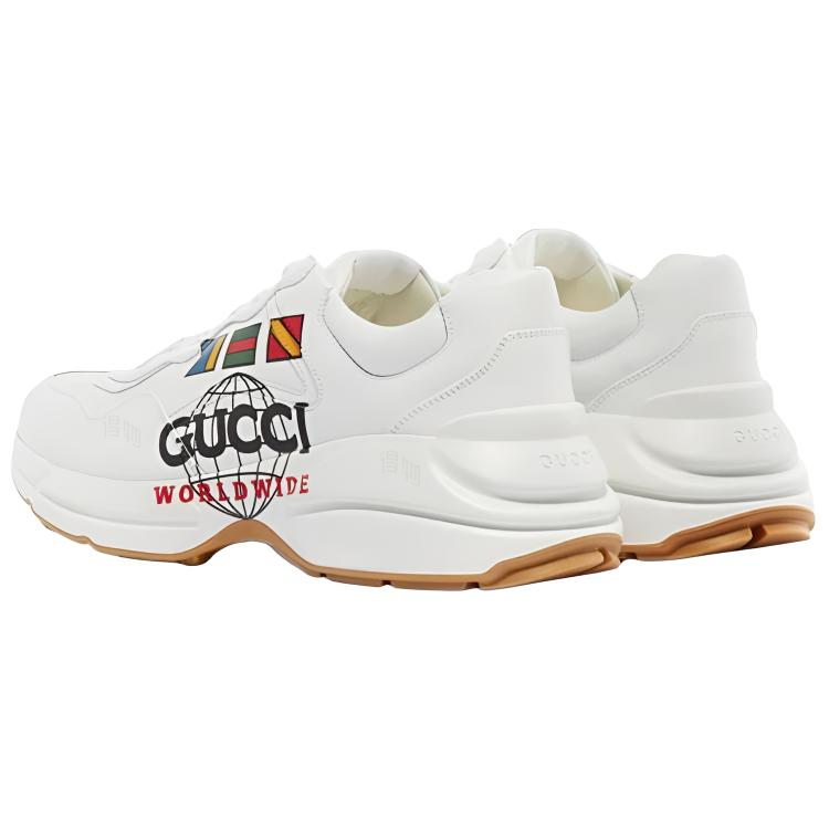 Женские кроссовки Gucci Rhyton Gucci Worldwide (белые) — фото 3