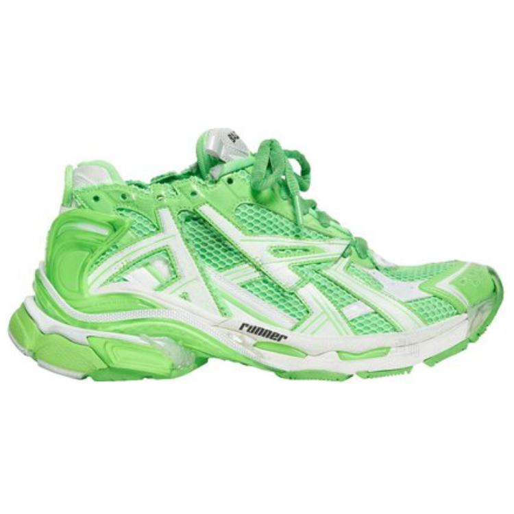 Мужские кроссовки Balenciaga Runner (бело-зеленые) — фото 2