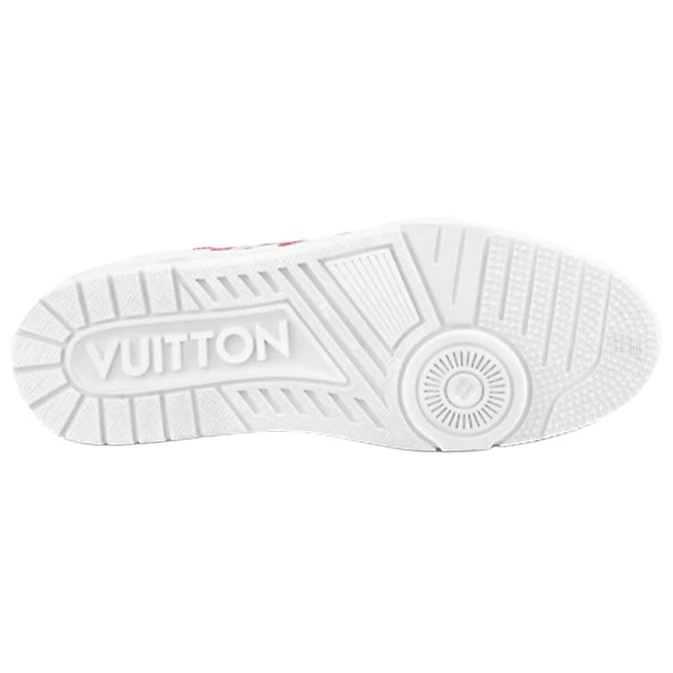 Мужские кеды Louis Vuitton x Nigo Trainer (бело-красные) — фото 4