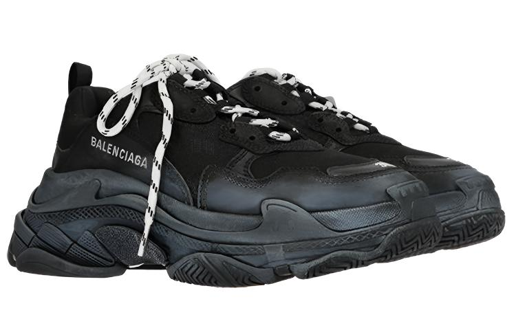 Женские кроссовки Balenciaga Triple S (черные) — фото 3