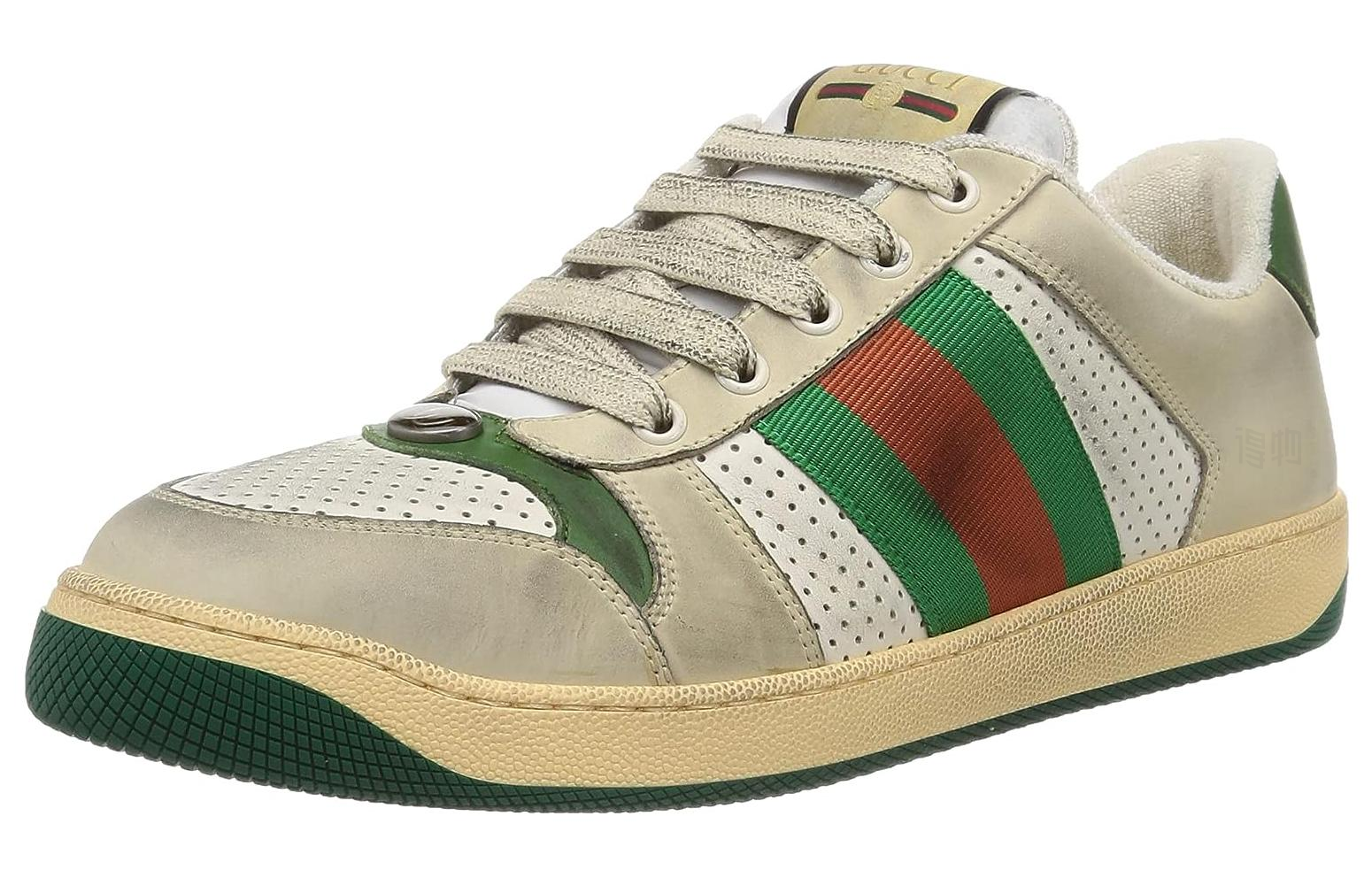 Мужские кеды Gucci Screener (серо-зеленые) — фото 3