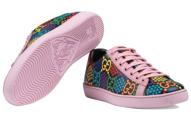 Женские кеды Gucci ACE (розовые) — фото 6