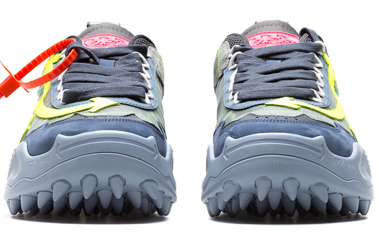 Мужские кроссовки OFF-WHITE ODSY 1000 (сине-желтые) — фото 4
