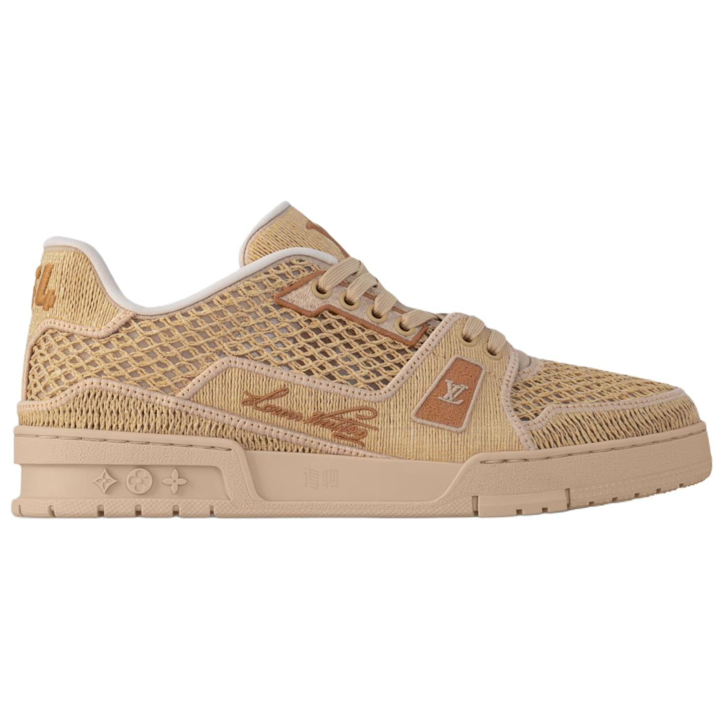 Мужские кеды Louis Vuitton Trainer (бежевые) — фото 2