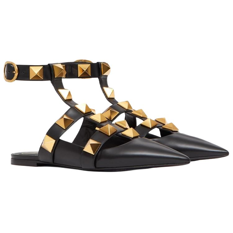 Женские туфли Valentino Roman Stud (черные) — фото 3