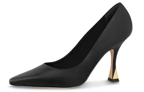 LOUIS VUITTON Sheepskin Slim Heel High Heels 9.5cm Women's Black