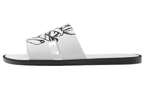 HERMES Izmir Slide Slippers Men's White Black