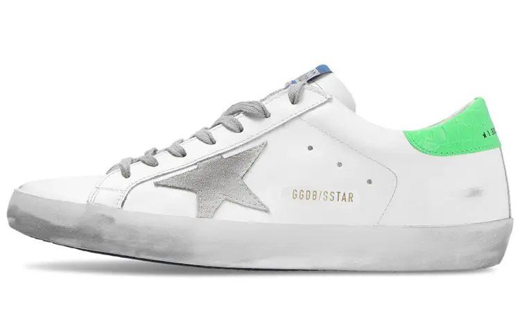 Golden Goose Super Star Comfortable Stylish Skateboarding Shoes Men's White Gray Green