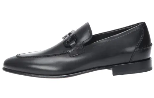 FERRAGAMO Leather Shoes Men's Black