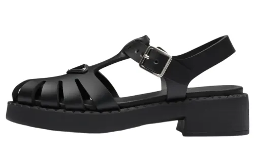 PRADA Roman Sandals Women's Black