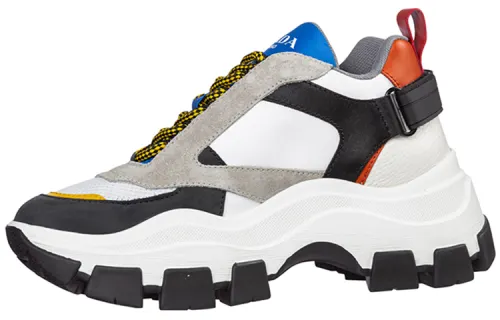 PRADA Pegasus Sneakers Classic And Versatile Low top Casual Shoes Men's Black White Gray