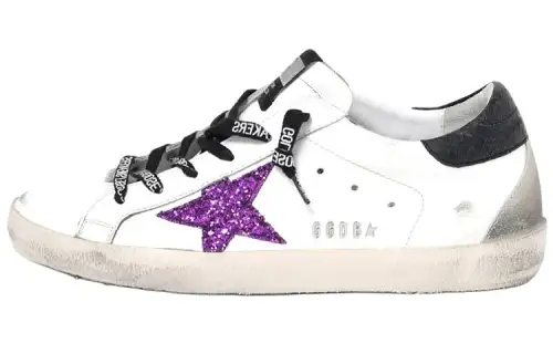 Golden Goose Super Star Trendy Low top Stylish Skateboarding Shoes Women's White Purple