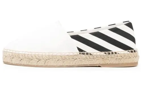 OFF WHITE Fabric Women's Casual Shoes Women's White Black