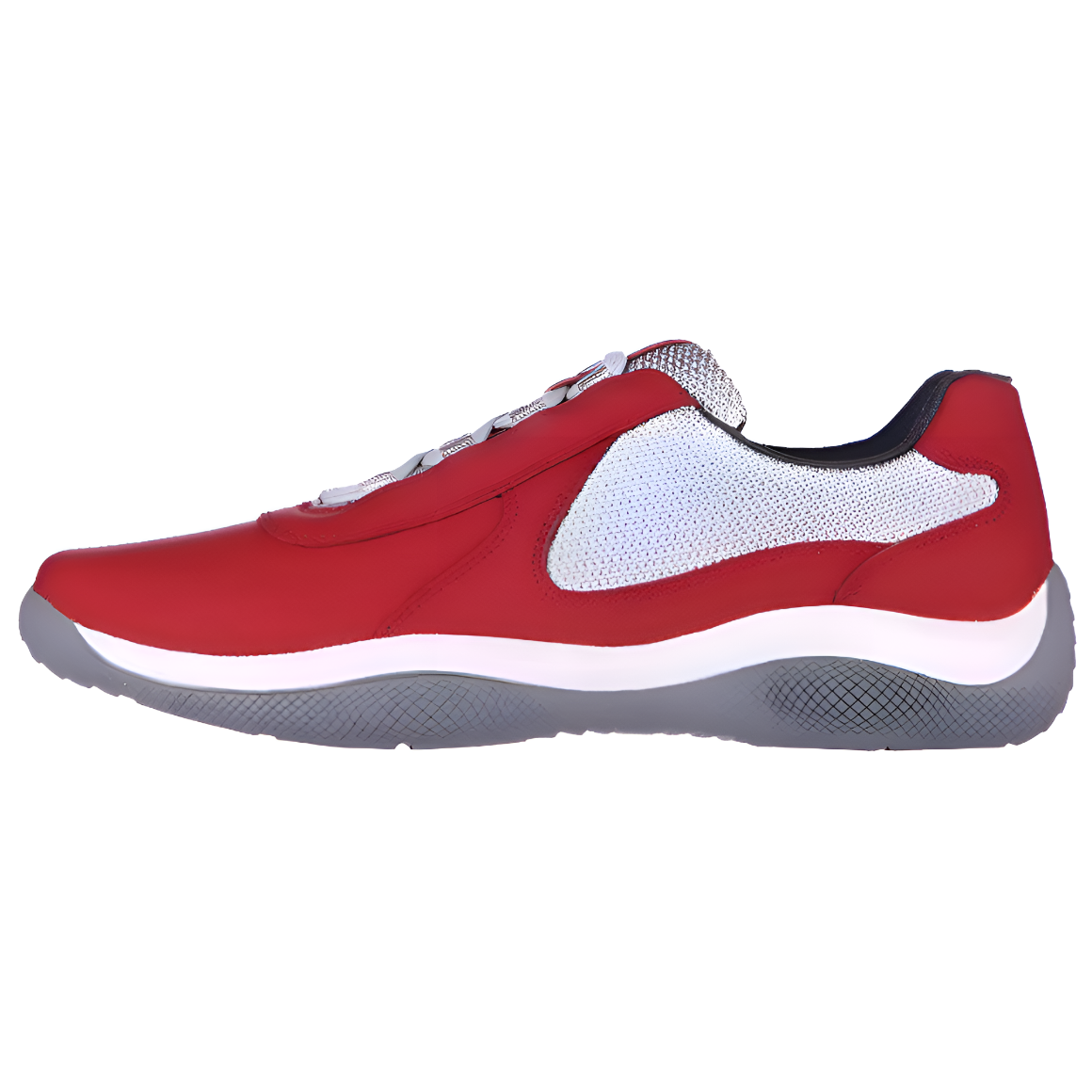 PRADA America's Cup Leather Low top Casual Shoes Men's Red