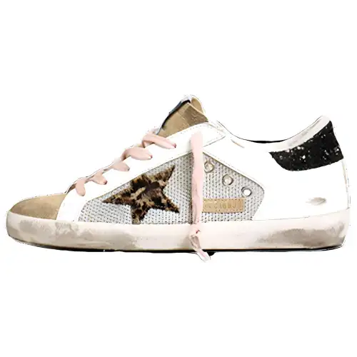 Golden Goose Deluxe Brand Distressed Shoes Low top Stylish Skateboarding Shoes Women's Black Heel Tab Stars Distressed