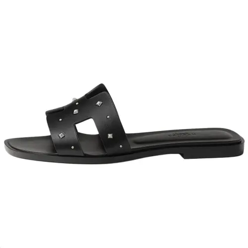 HERMES Oran Slide Slippers Women's Black
