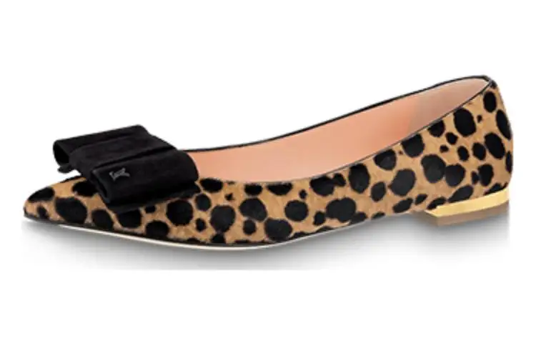 LOUIS VUITTON Blossom Leather Casual Shoes Women's Brown