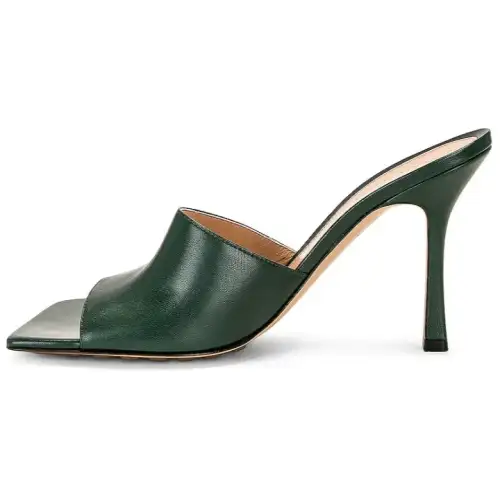 Bottega Veneta Stretch Slide Slippers 8cm Women's Green